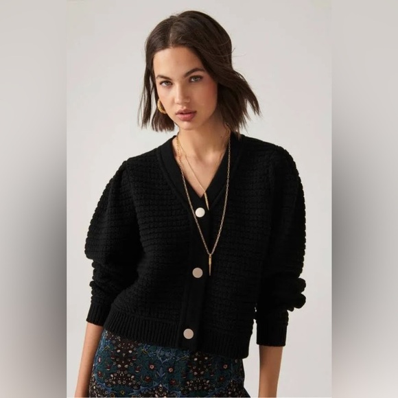 ba&sh Sweaters - NEW Ba&Sh Bash Aude Wool Blend Cardigan in Black | size 1 / S